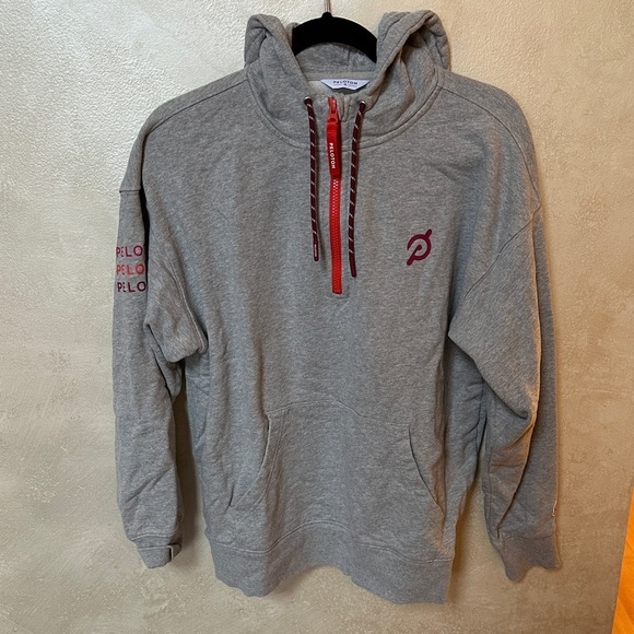 Peloton Tops - Peloton Gray Hoodie with half zip size medium